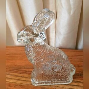 Vintage Pressed Glass Rabbit